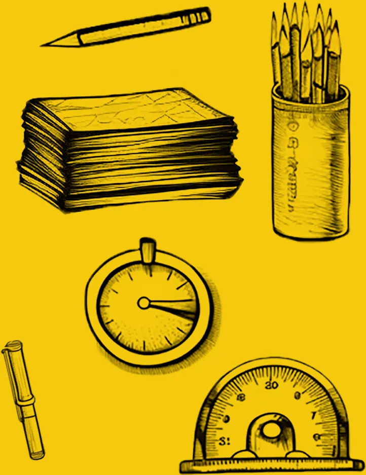 pencil-case-stopwatch-pen-protractor-documents